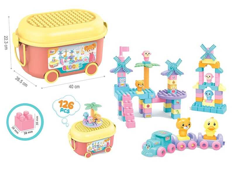 Конструктор 3835 (12/2) 126 деталей, наліпки, у валізі