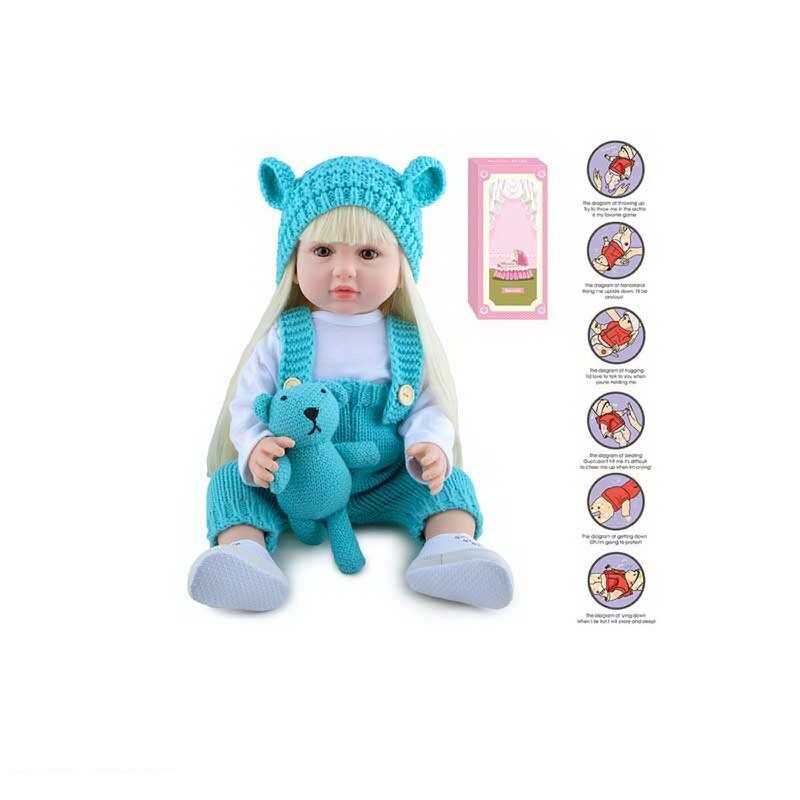 Лялька AFD 8866-68 S (12) висота: 52 см, функціональна, гумова, звуки, прошите волосся, аксесуари, в коробці