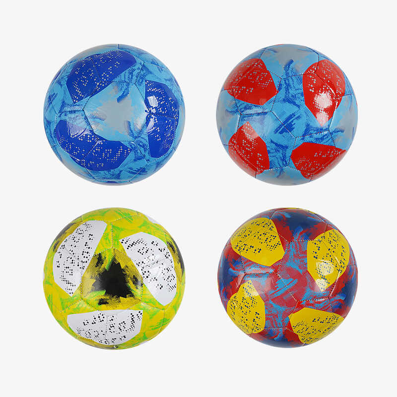 М`яч футбольний C 70301 (80) 4 види, вага 300-310 грамів, гумовий балон, матеріал PVC, розмір №5, ВИДАЄТЬСЯ МІКС