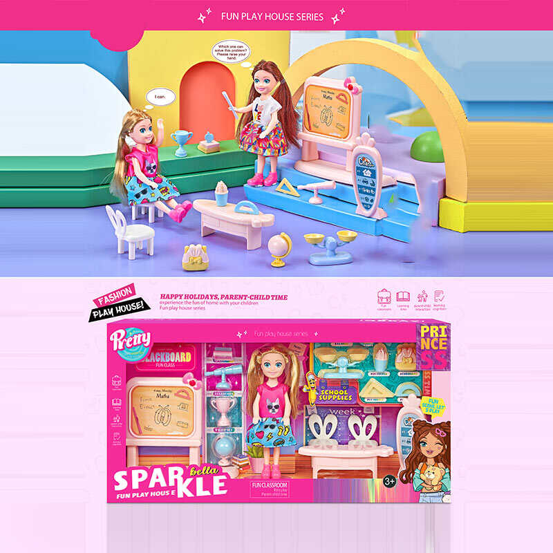 Лялька 7016 (32) 14 см, аксесуари, меблі, в коробці