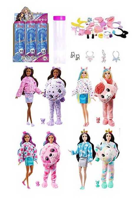 Лялька DXF 2614 (24/2) ЦІНА ЗА 6 ШТУК В БЛОЦІ, 28 см, знімний костюм, аксесуари, шарнірні суглоби, сумочка, у тубі, в коробці