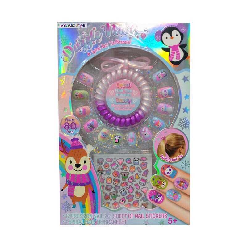 Накладні нігті 231 A (192) наліпки для нігтів, резинка для волосся, в коробці