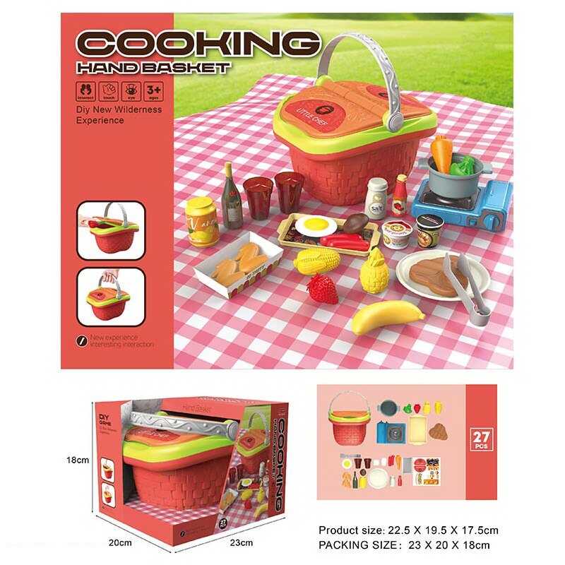 Набір продуктів 20 V 05 (32/2) 27 елементів, кошик з ручкою, наліпки, в коробці