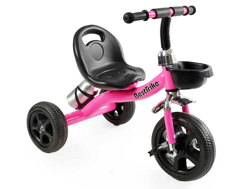 Велосипед 3-х колісний BS-14250 "Best Trike" (1) сталева рама, колеса EVA, переднє d=10’’, заднє d=8’’, кошик, бутилочка, в коробці