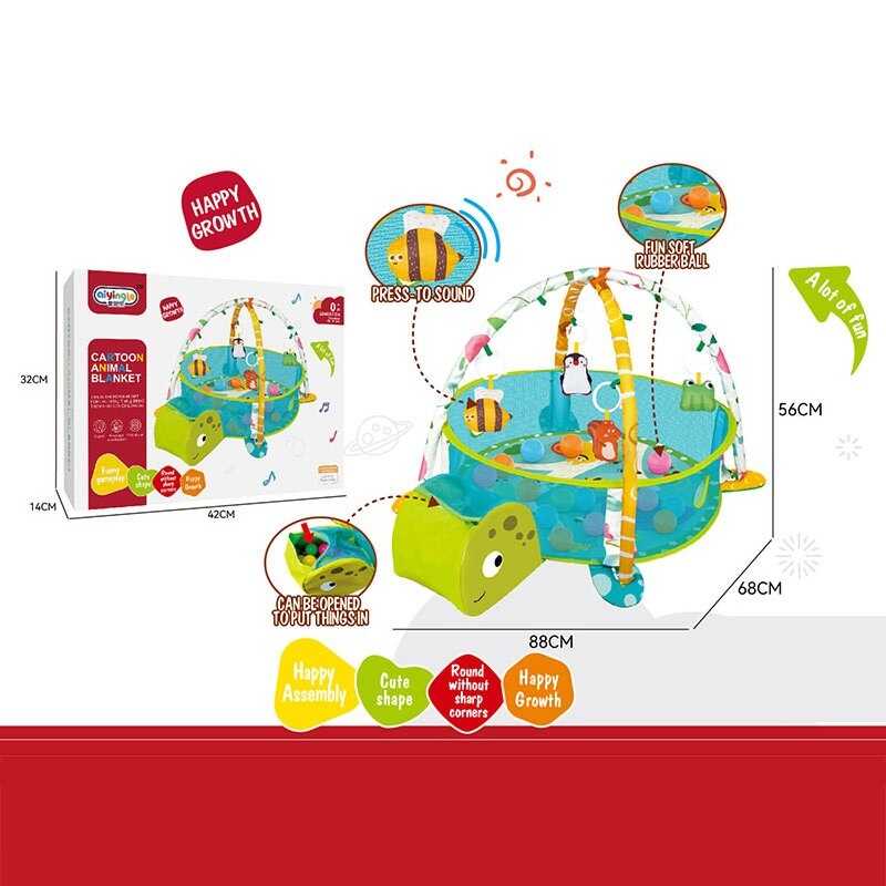 Килимок 368-111 G (18) 88х68х52 см, кульки, підвіски, пискавки, відсік для зберігання кульок, бортики, 2 еластичні дуги, в коробці