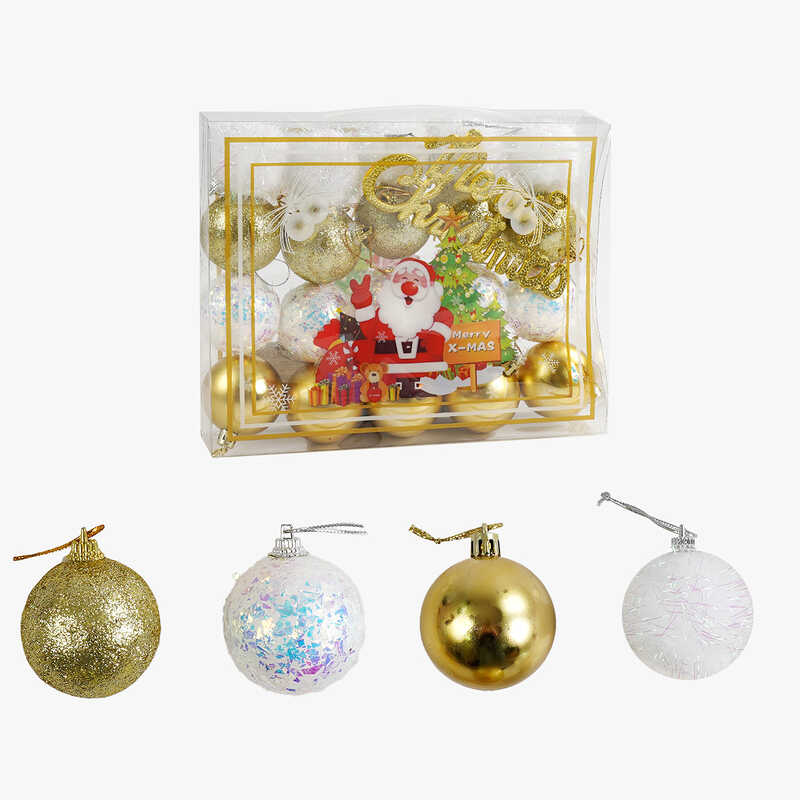Новорічні прикраси C 67326 (72) 20 штук, кульки, D=5 см, у слюді