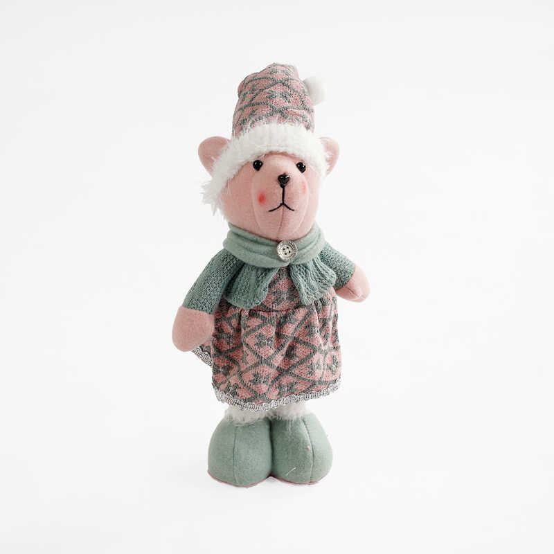 Новорічна декоративна іграшка C 67833 (144) “Ведмедик”, висота 28 см, в пакеті