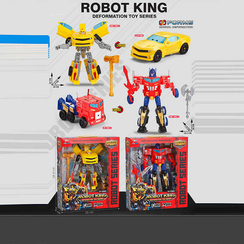 Трансформер 0754-15 (36) 2 види, кінцівки обертаються, зброя, пластикові колеса, в коробці