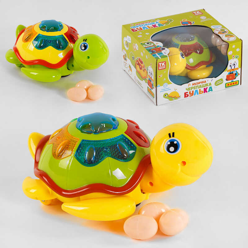 Музична черепашка 54502 "TK Group" (48/2) ОЗВУЧУВАННЯ УКРАЇНСЬКОЮ МОВОЮ, пісня, світлові ефекти, в коробці