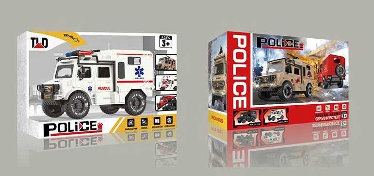 Спецтехніка 605 A (24) підсвічування, звуки, на батарейках, гумові шини, інерція, дверцята відчиняються, в коробці