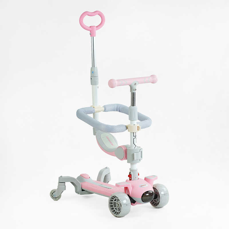 Самокат 5в1 "Skyper" J-36225 (6) колеса PU 125х40мм зі світлом, музика та підсвічування платформи, з ДОП. КОЛЕСАМИ, захисний бампер, в коробці