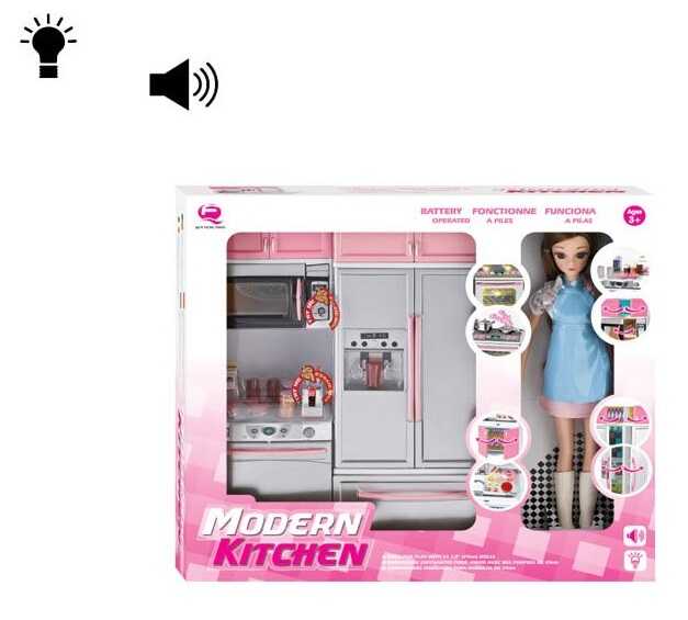 Лялька 26215 P-D (24/2) 30 см, меблі, підсвічування, звуки, в коробці