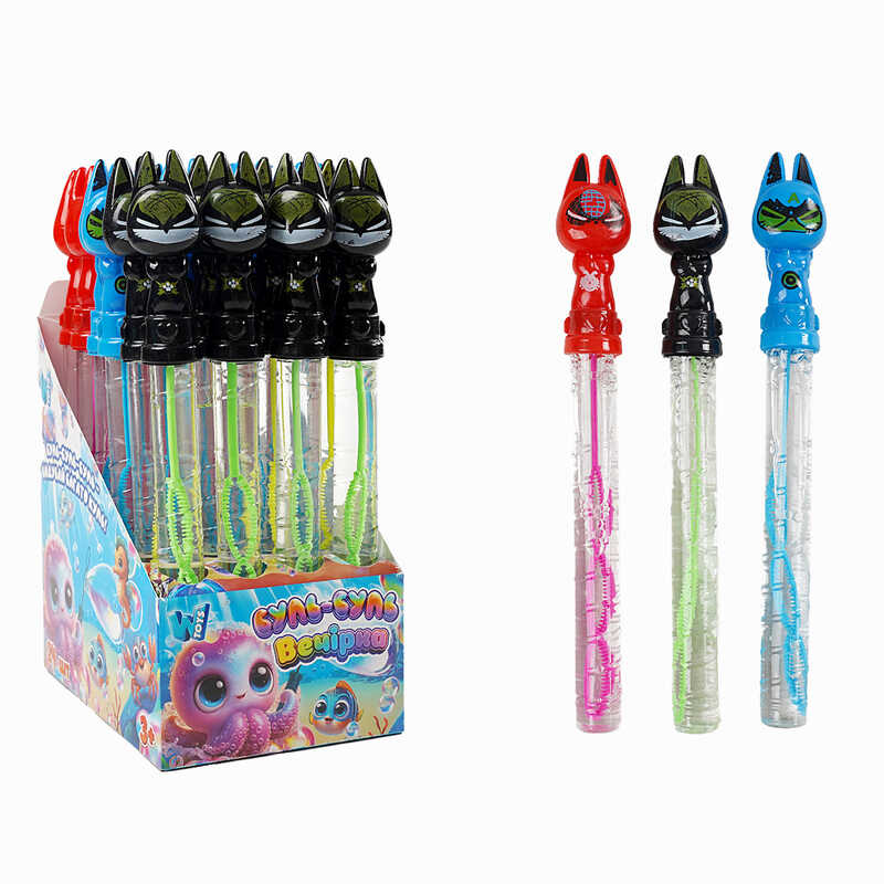 Мильні бульбашки TC 93020 (12) "WToys", ЦІНА ЗА 24 ШТУКИ В БЛОЦІ, "Герой", висота 25см, в коробці