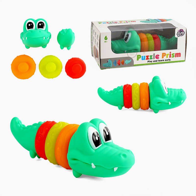 Пірамідка XQ 9934 A (144/2) “Крокодил”, гумова, 5 елементів, в коробці