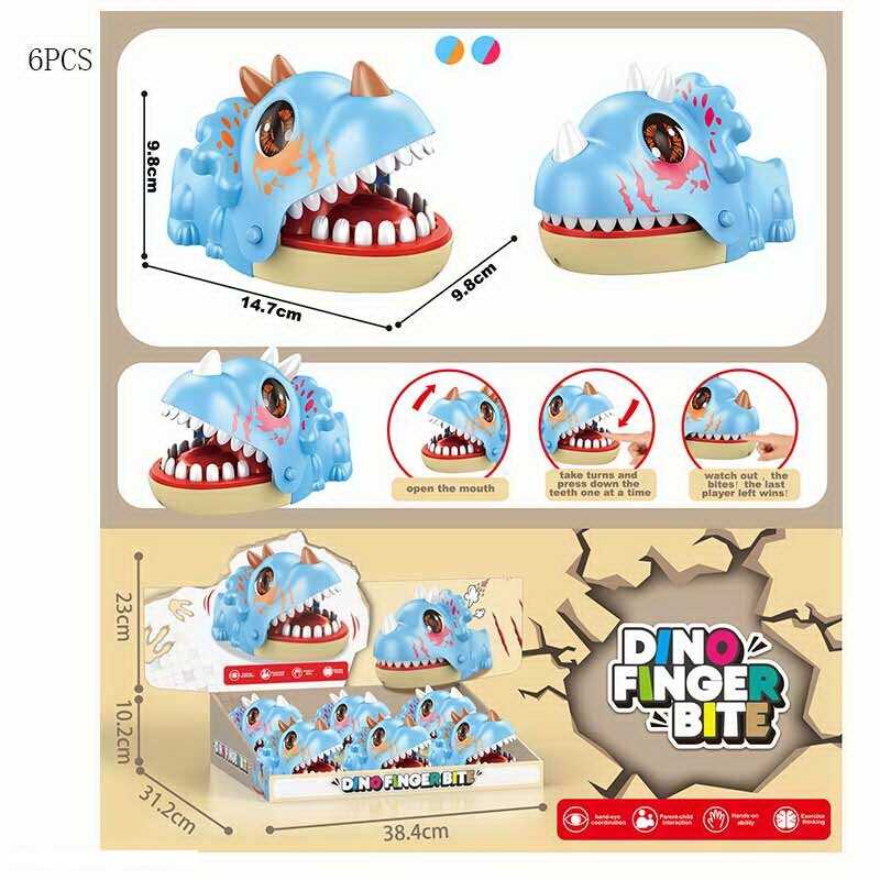 Набір зубастиків X 023-31 C1 (18) ЦІНА ЗА 6 ШТУК В БЛОЦІ, "Динозавр", механічний, в коробці