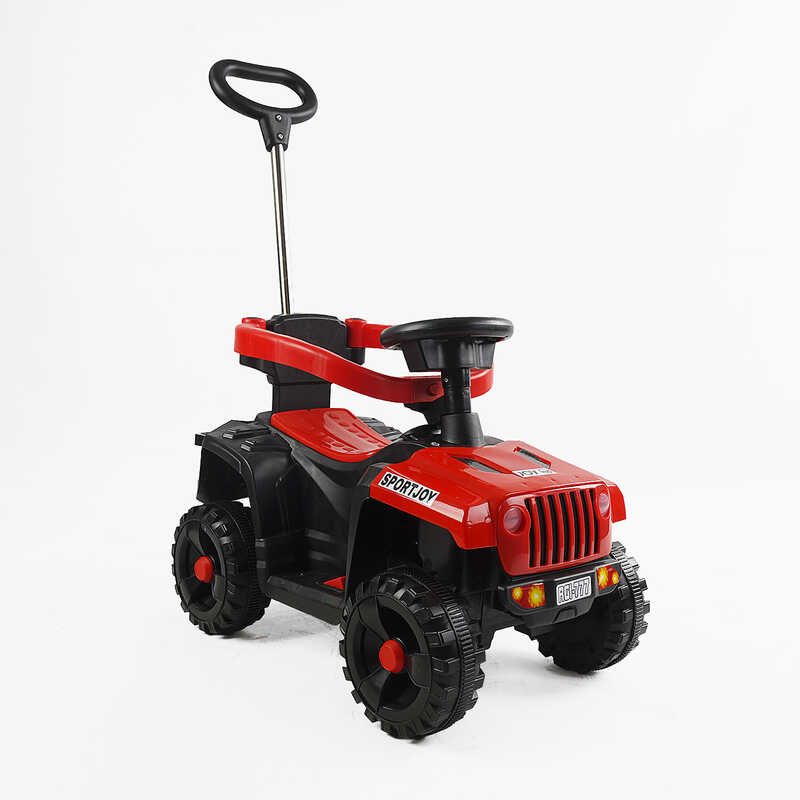 Толокар електричний JOY М-44840 (1) двигун 18W, акумулятор 6V, захисний бампер, батьківська ручка, в коробці