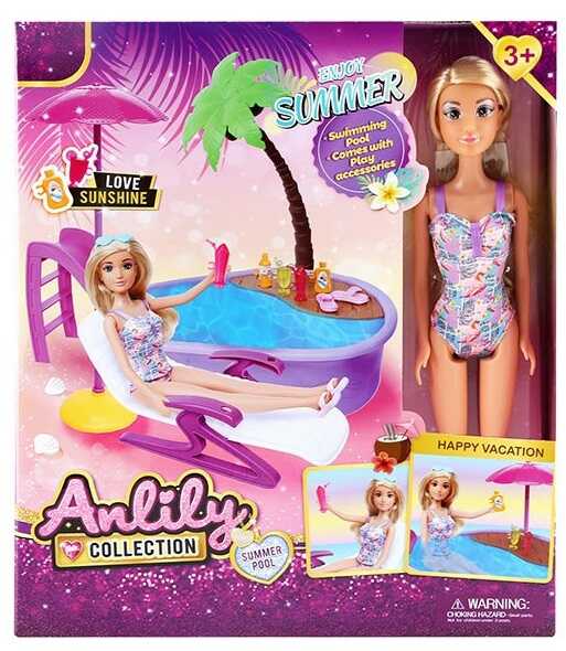 Лялька 616156 (24) висота: 29 см, аксесуари, басейн, в коробц