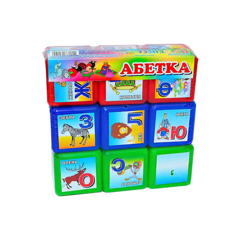 гр Кубики "Абетка 9 шт" 06041 укр (21) "M Toys"