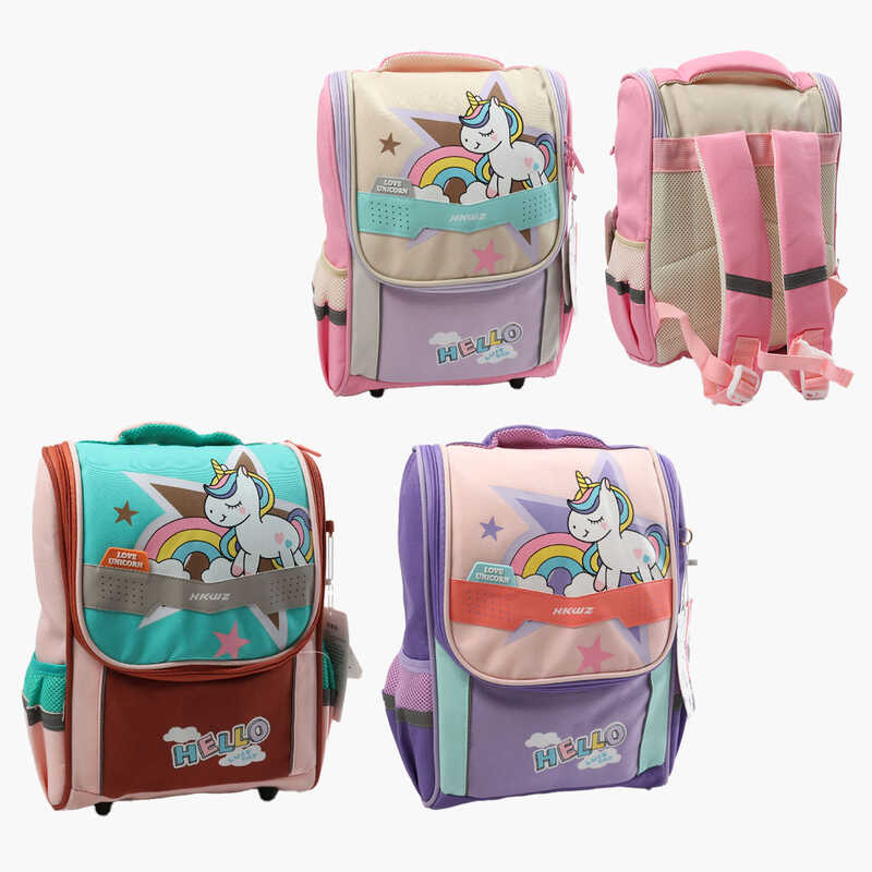 Рюкзак C 72908 (120) розмір: 29х13х38 см, 1 відділення, 2 кишені, регульовані лямки, на блискавці, в пакеті,  ВИДАЄТЬСЯ ТІЛЬКИ МІКС ВИДІВ