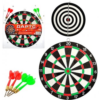 Дартс С 33994 / 1201 , двосторонній , з металевою сіткою, розмір 12", в слюді