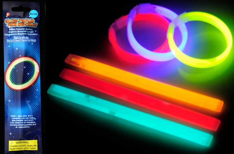 Браслет неоновий С 66390 (720) ЦІНА ЗА 1 ПАКЕТ ширина 2 см