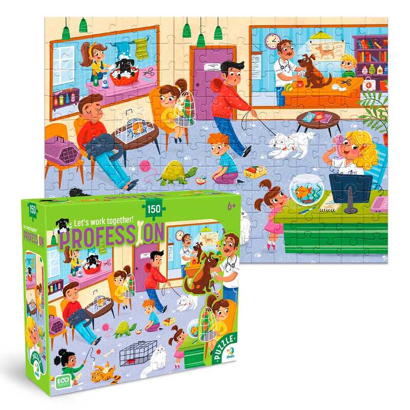 гр Пазл "Професії. Ветеринар" 300701 (12) "DoDo"