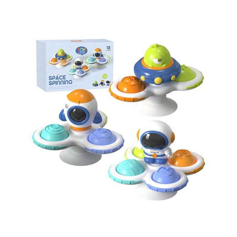 Набір брязкалець-спінерів YB 11611 (60) 3 штуки, гумові елементи, фігурки, присоски, в коробці