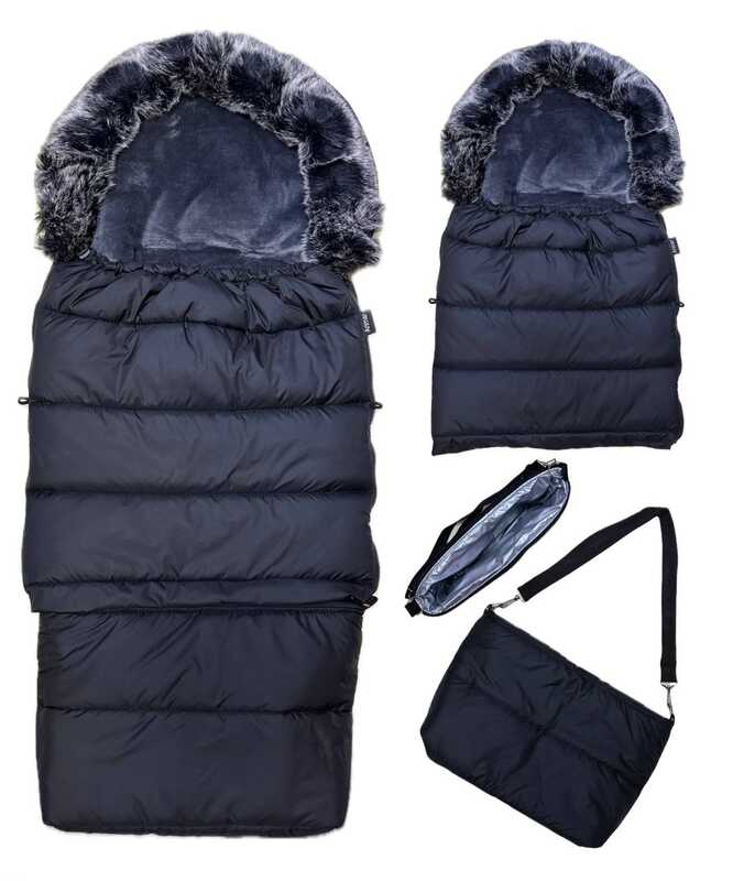 гр Конверт-трансформер на хутрі "Arctic" 2в1 206987 (1) колір чорний, в сумці