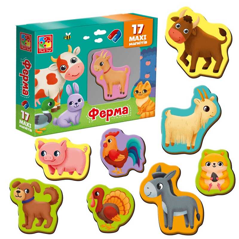 гр Набір магнітів "Ферма" VT 3106-24 укр (22) "Vladi Toys"