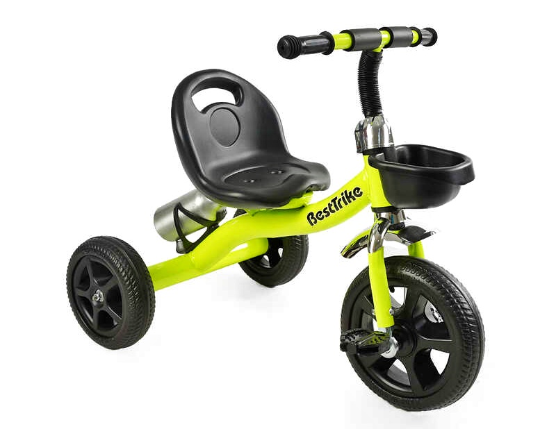 Велосипед 3-х колісний BS-11823 "Best Trike" (1) сталева рама, колеса EVA, переднє d=10’’, заднє d=8’’, кошик, бутилочка, в коробці