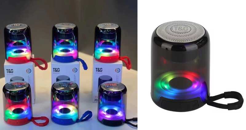 Колонка C 72342 (80) bluetooth, підсвічування, акумулятор 3.7 V, micro USB, TF-картка, usb-слот, AUX- кабель, в коробці