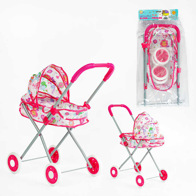Візок для ляльок ТК 13-203 (24/2) "TK Group", складна конструкція, пупс до 35 см, в пакеті