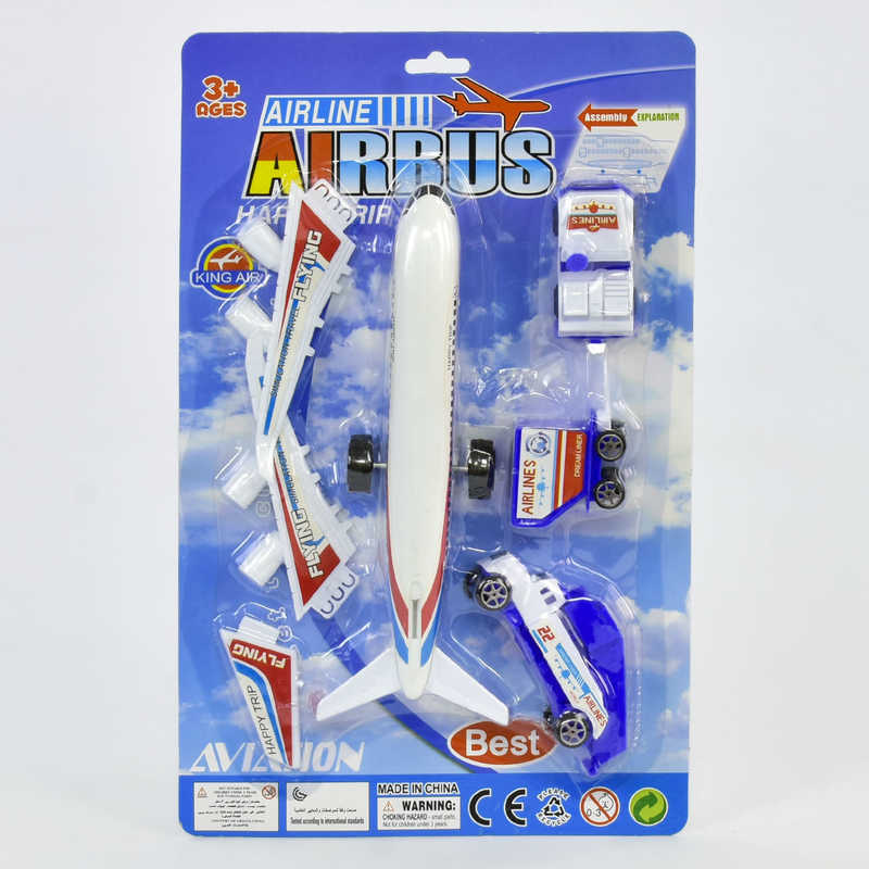 Літак 2000 А (144/2) “Аеропорт”, 3 моделі, інерція, рухомі деталі, на листі