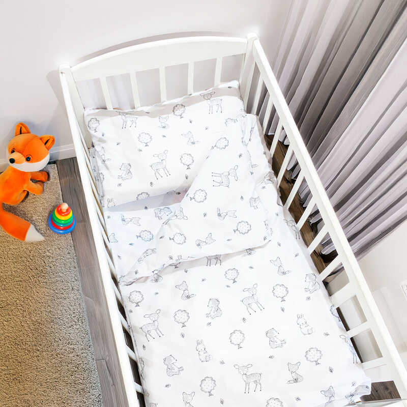 гр Постільний комплект "Лісові звірі" 68850 (1) тканина БЯЗЬ GOLD LUX, розмір 110*90 см "Bimbo"