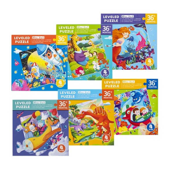 Магнітні пазли C 60206 (80) 3 тематичні дерев’яні пазли, 97 елементів на магнітах, різні рівні складності, у плівці, ВИДАЄТЬСЯ МІКС ВИДІВ