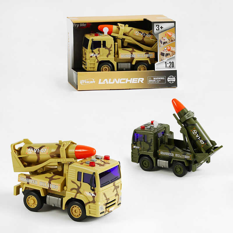 Машина військова WY 440 A  / 441 A (36) 2 види, масштаб 1:20, звуки,підсвічування, інерція, рухомі елементи, в коробці
