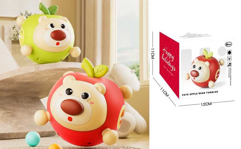 Брязкальце 211 A/B (96) "Ведмедик", нелягайко, пискавка, гумові прорізувачі, в коробці