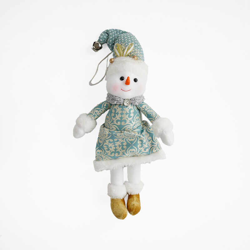 Новорічна декоративна іграшка C 67853 (120) “Сніговик”, висота: 39 см, дзвоник, в пакеті