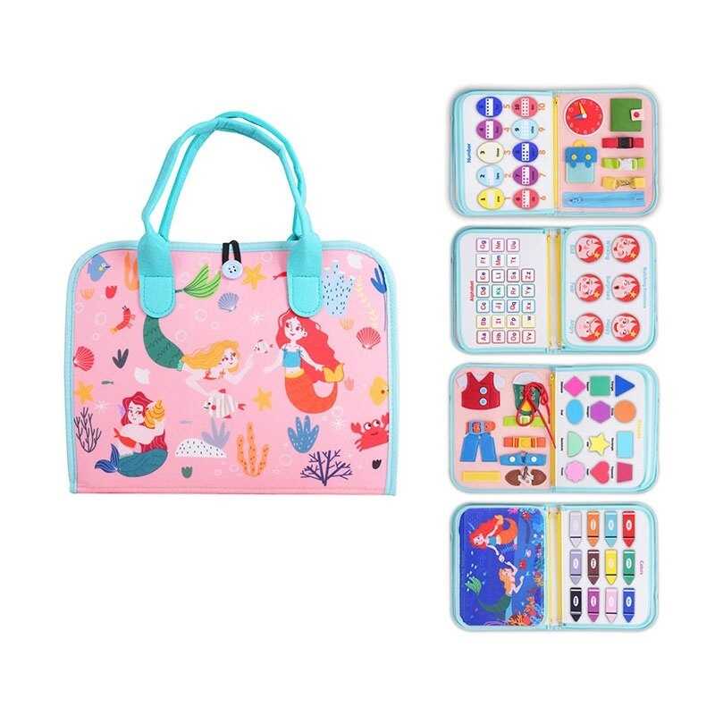 Логічна папка 25019 (35) фетр, цифри, англійський алфавіт, геометричні фігури, емоції, ремінці, в коробці