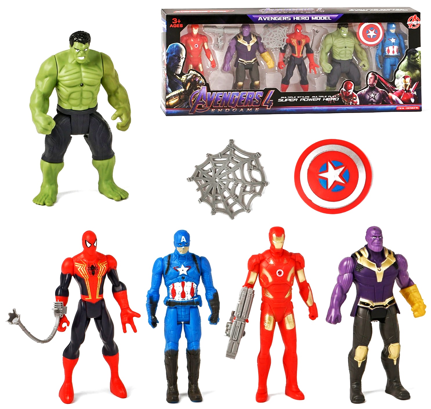 Набір героїв 2165 , 5 шт , світло, рухомі кінцівки, в коробці