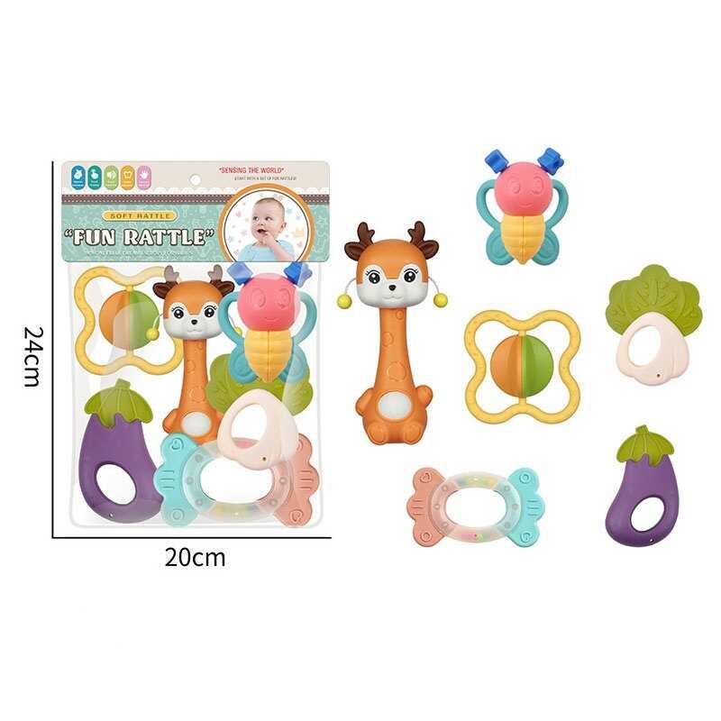 Набір брязкалець JHD 242 (144/2) 6 штук, прорізувач, в пакеті