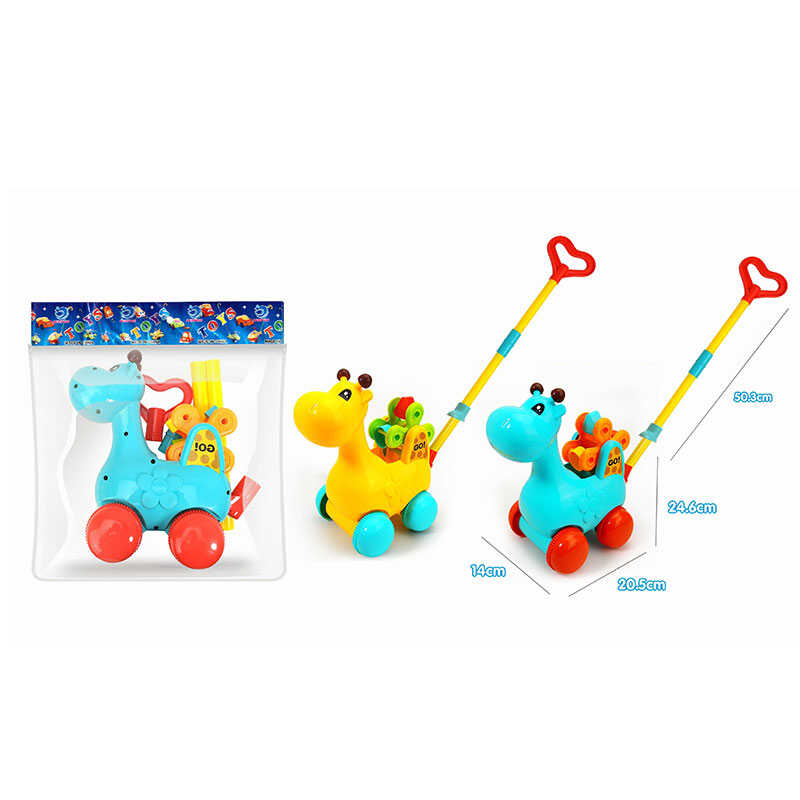 Каталка 0396 (48/2) 2 кольори, пискавка, рухливі елементи, в пакеті