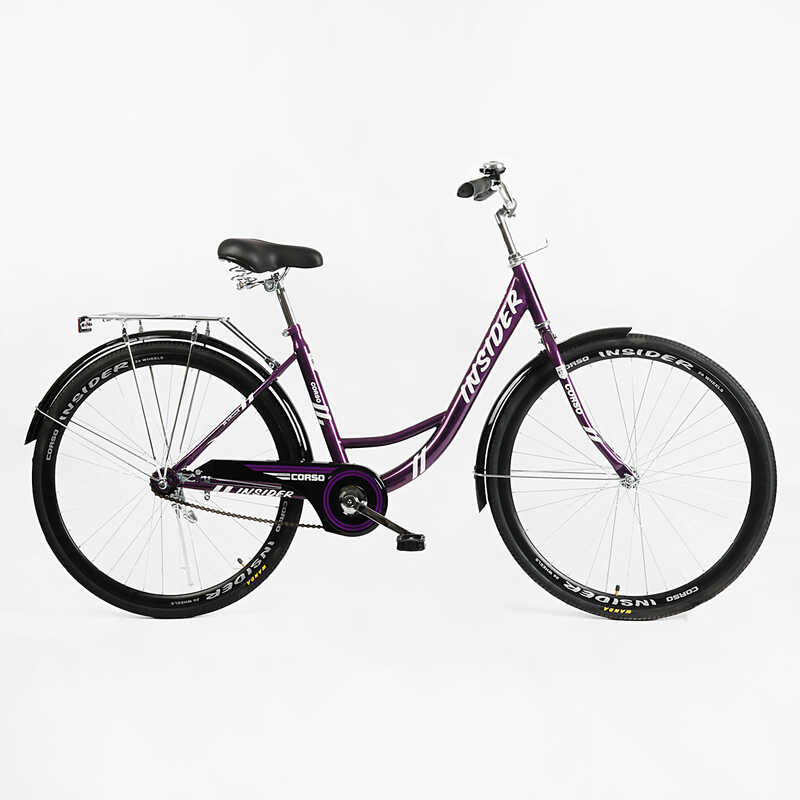 Велосипед міський Corso «Insider» 26`` SD-26175 (1) одношвидкісний, сталева рама 16.5``, багажник