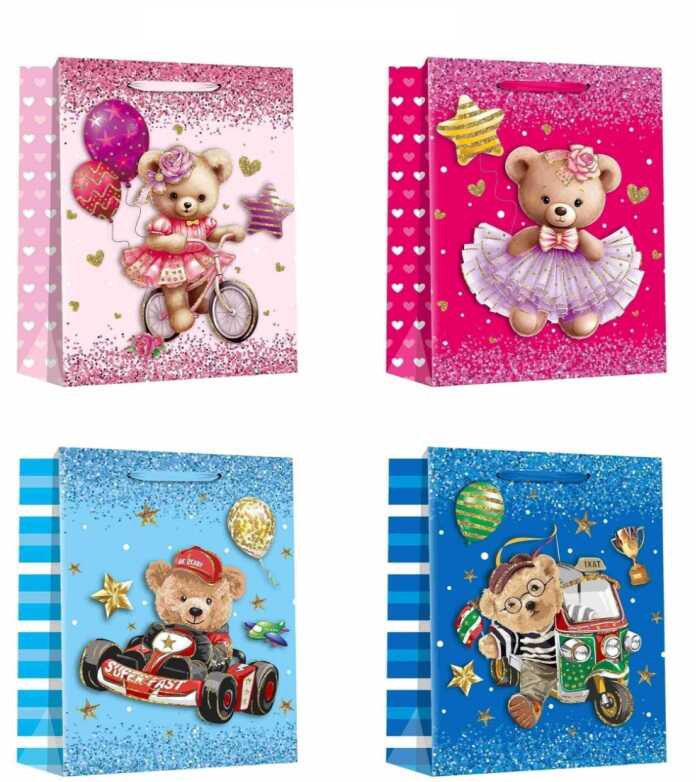 Пакет подарунковий С 69680 (480) 4 види, СЕРЕДНІЙ, ВИДАЄТЬСЯ ТІЛЬКИ МІКС ВИДІВ