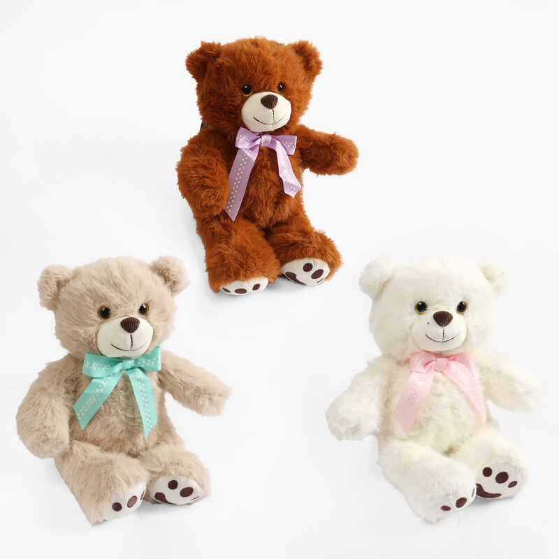 М`яка іграшка M 18480 (150) 3 кольори, “Ведмедик”, висота: 36 см, ВИДАЄТЬСЯ МІКС