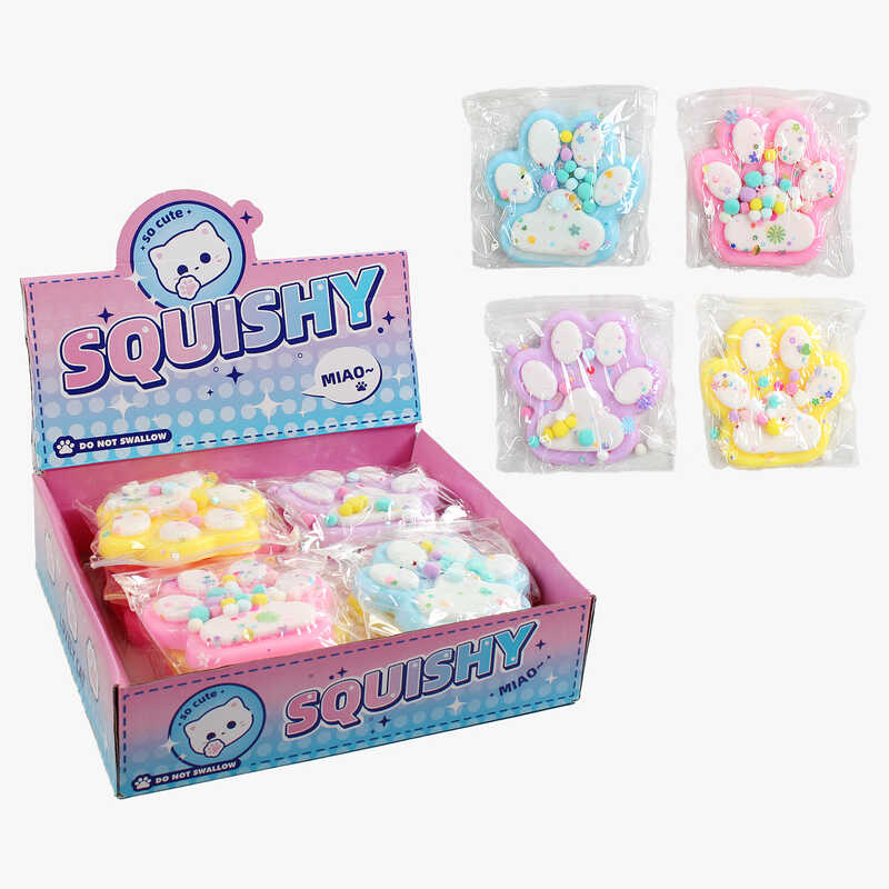 Гра антистрес С 69810 (12) “Лапка”, розмір, блискітки, ЦІНА ЗА 16 ШТУК В БЛОЦІ