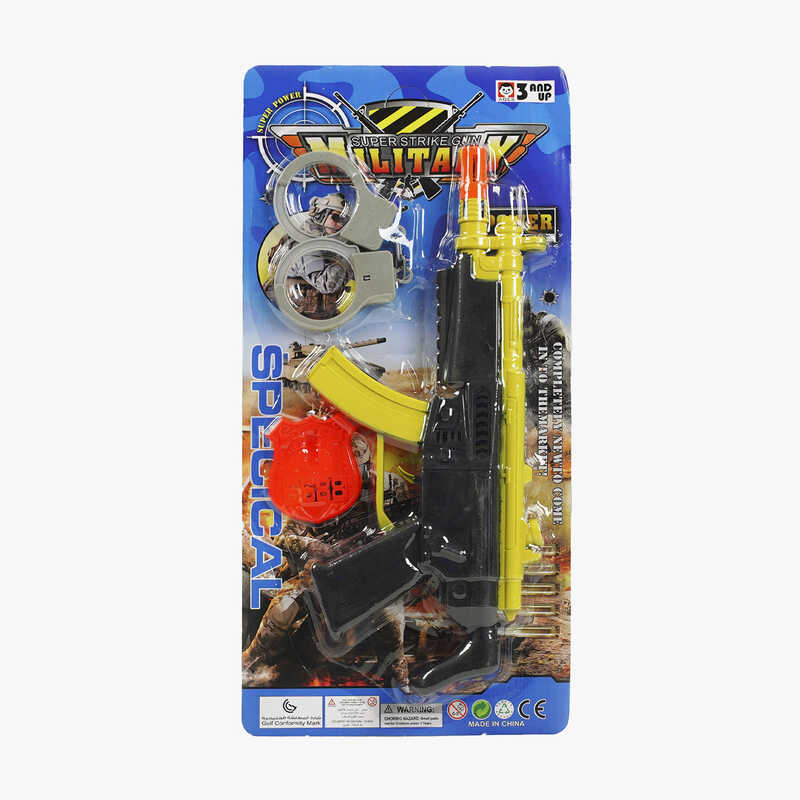 Поліцейський набір 181-35 (168/2) автомат з тріскачкою, наручники, жетон, на листі