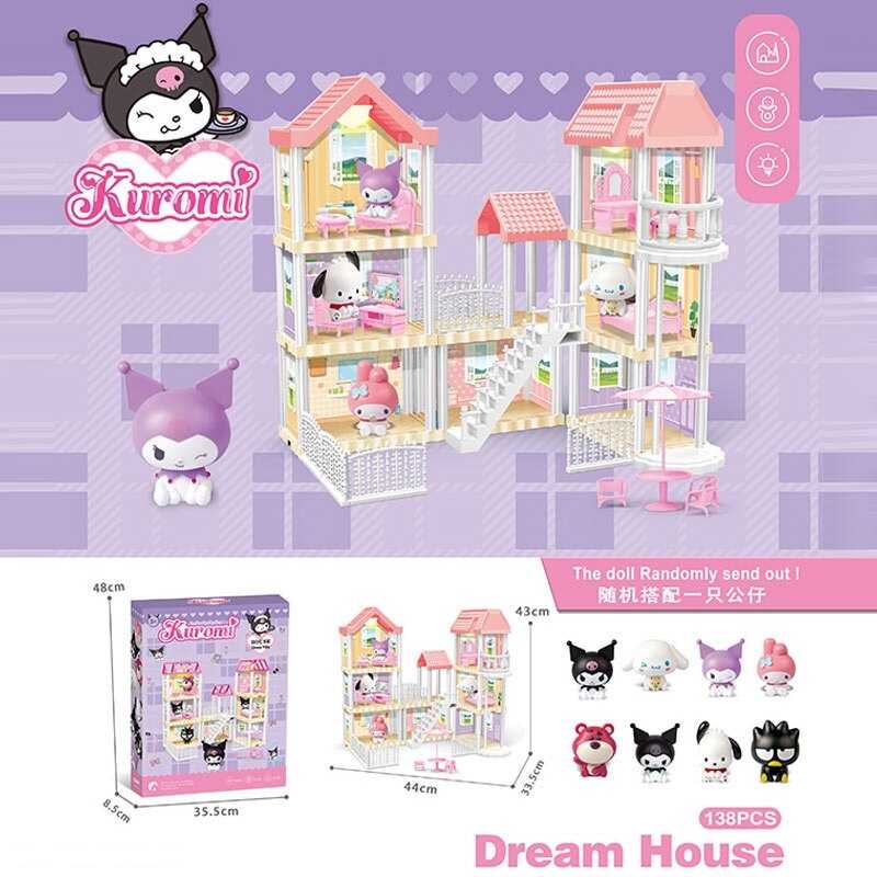 Будиночок з героями 7 SY-1 Штрих=42032 (24) підсвічування, фігурка героя, 3 поверхи, меблі, в коробці