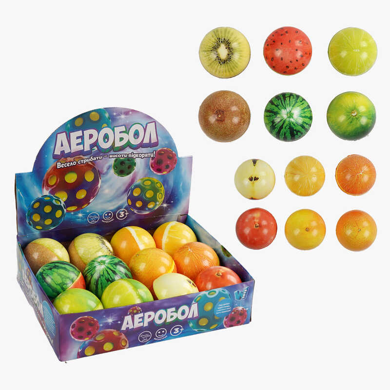 М'яч "Гравіті бол" C 66790 (32) "WToys", ЦІНА ЗА 12 ШТУК В БЛОЦІ, діаметр -7 см, в коробці