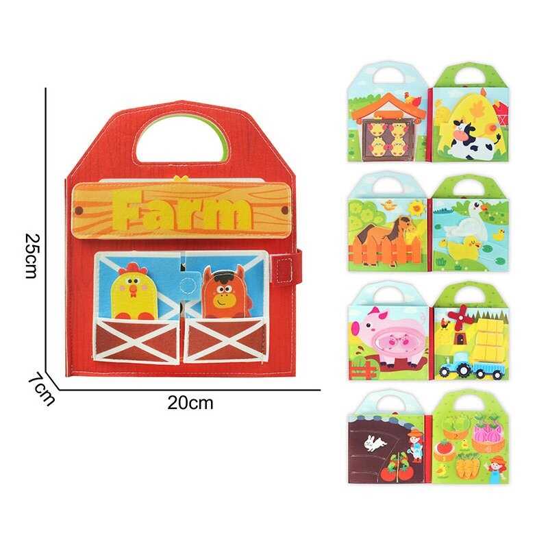 Логічна папка 25038 (100) “Ферма”, фетр, рухомі елементи, елементи на липучках